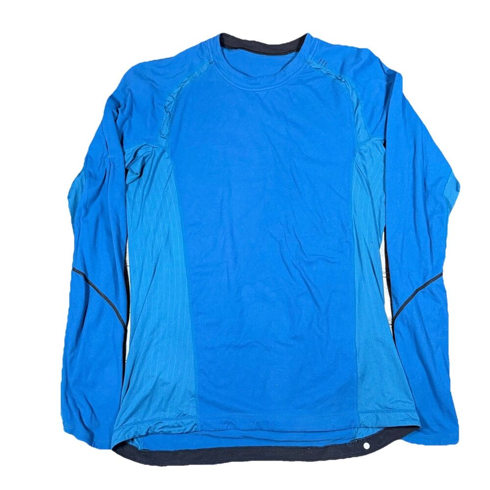 Lululemon Long Sleeve Blue Athletic Workout Shirt Men’s‎ L